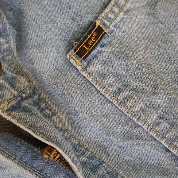 Lee Union- all coverall overall denim with heart patch S - Picture 3 of 16